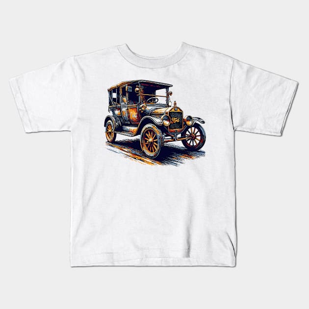 Ford Model T Kids T-Shirt by Vehicles-Art